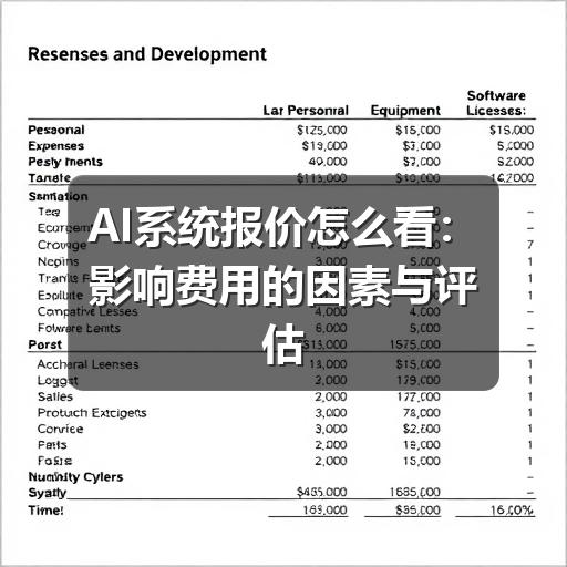 AI系统报价怎么看：影响费用的因素与评估方法